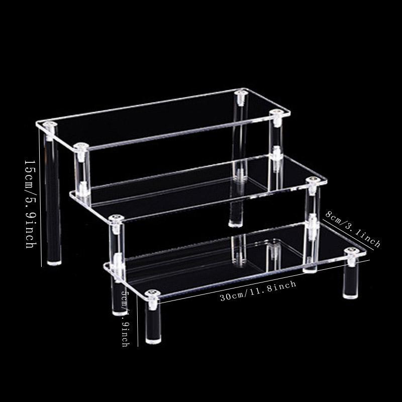 Acrylic Display Rack, 1 Count 3 Tiers Perfume Organizer Stand, Clear Cupcake Stand Holder, Multipurpose Dessert Shelf for Party