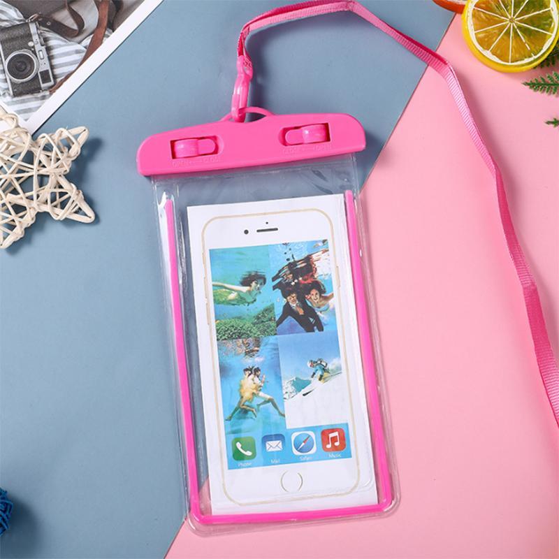 Summer Waterproof Phone Bag with Lanyard, Casual Waterproof Smartphone Pouch, Swimming Phone Organiser for Vacation Beach, Pooltime, Phone Cases,  Watertoys, Beachtrip, Swimming Accessories, Christmas Gift