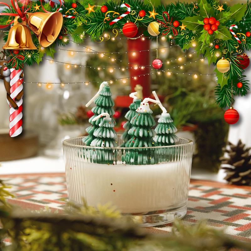 Christmas Tree Candles Xmas Gifts Holiday Present Indoor Decoration Christmas Decor