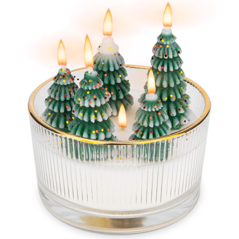 Christmas Tree Candles Xmas Gifts Holiday Present Indoor Decoration Christmas Decor