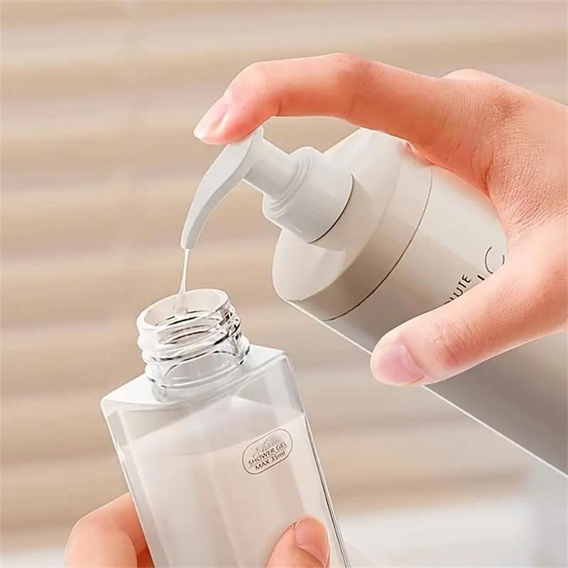 Travel Bottle Set, 4 Counts Portable Refillable Bottle with Holder Case, Multifunctional Cosmetic Container for Liquid, Cream, Spray