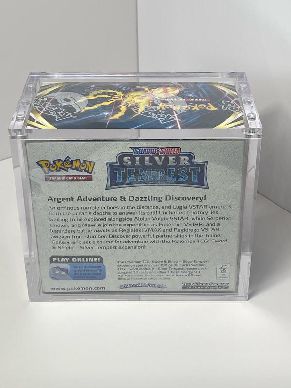 CASEMON UV Pro-Safe Acrylic Display Hard Case Pokemon Booster Box Magnetic Lid